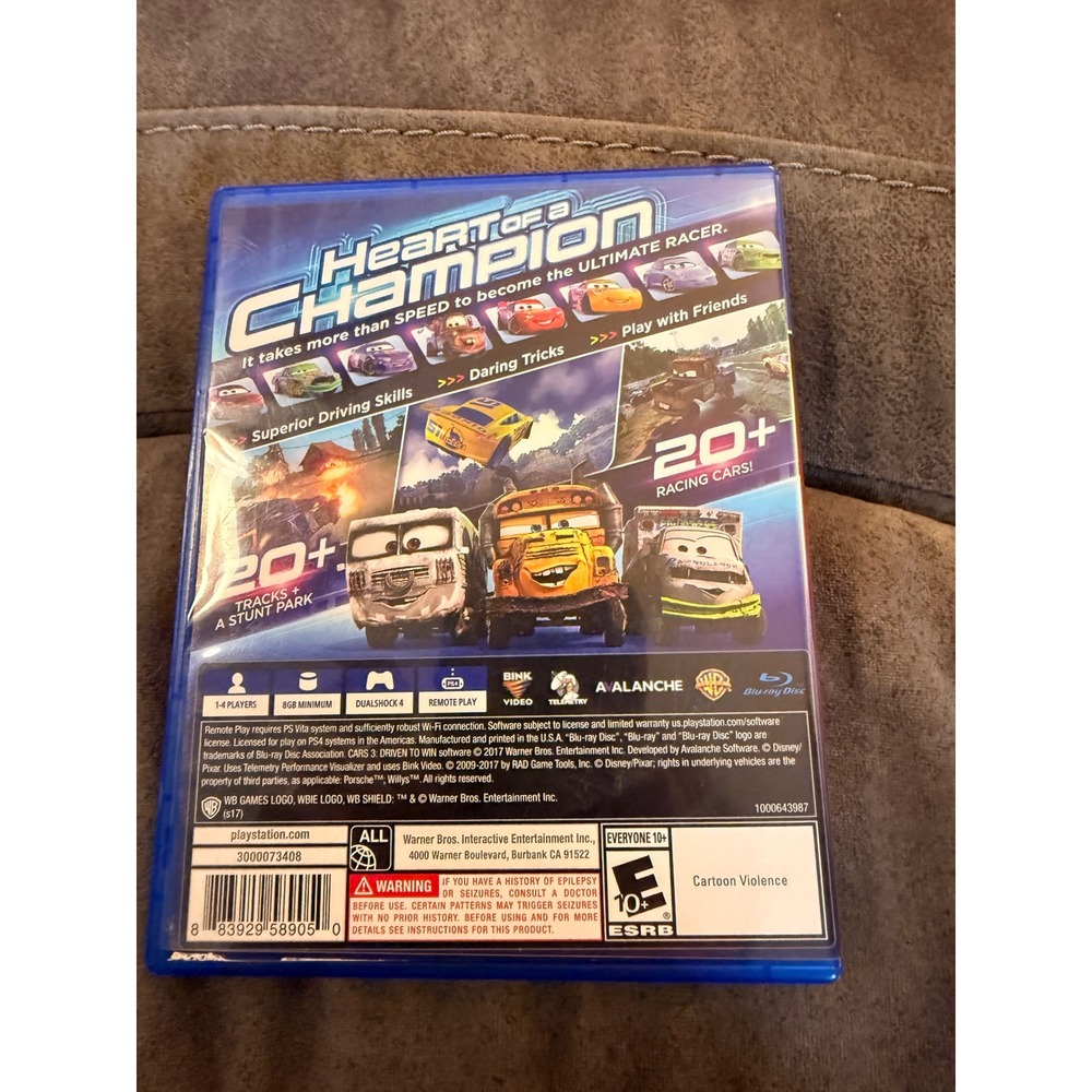 Cars 3 Driven to Win Sony PlayStation 4 PS4 Disney Pixar Racing Game WB Games - Picture 4 of 4
